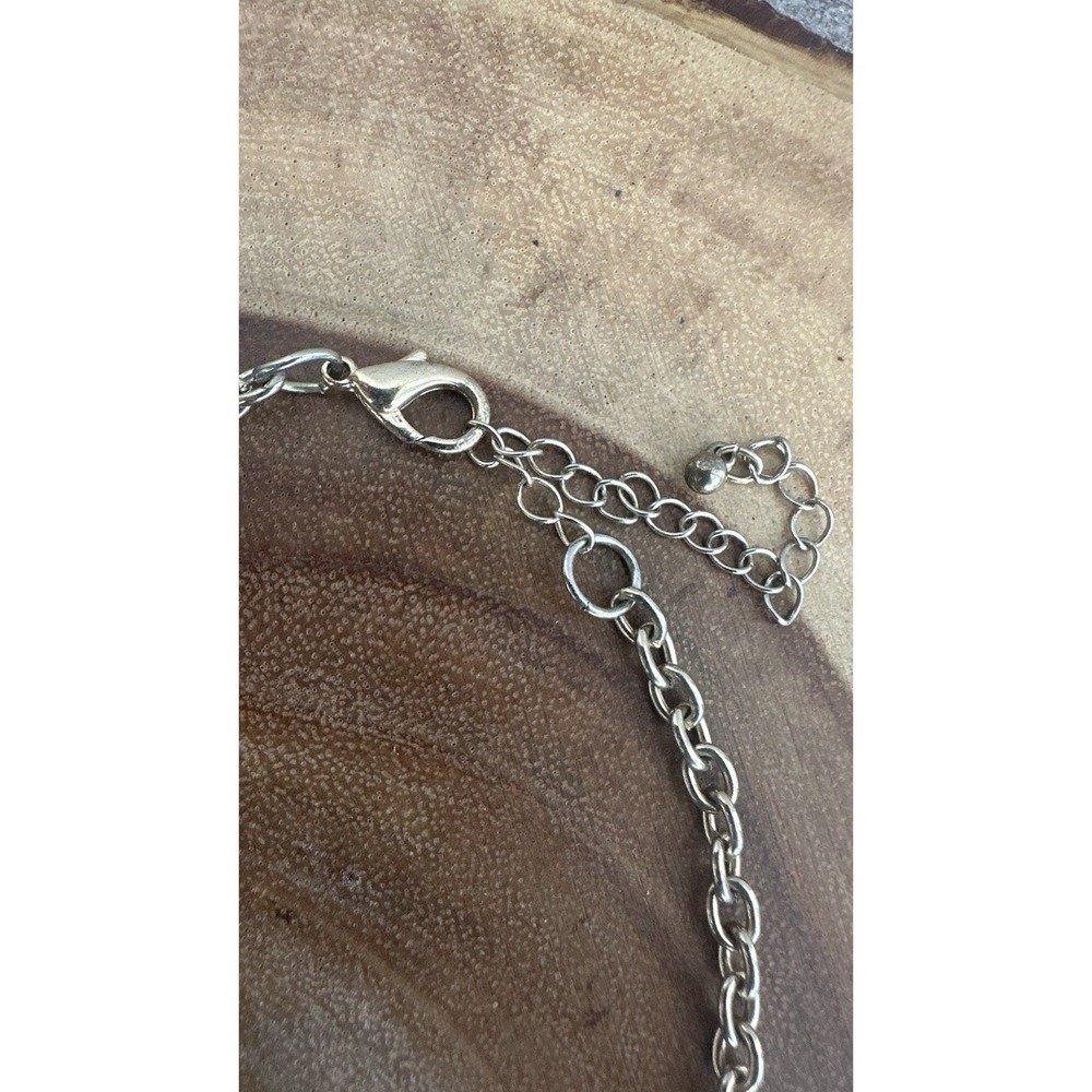 Chunky Gold Tone Statement Necklace Chain Geometric Circle Adjustable Boho Retro - Picture 5 of 7